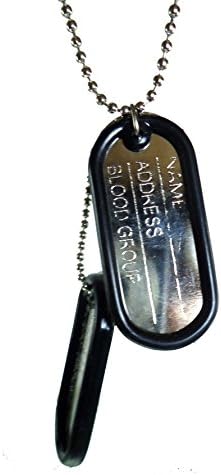 Modish Look Black Dog Tag Double Men's Locket