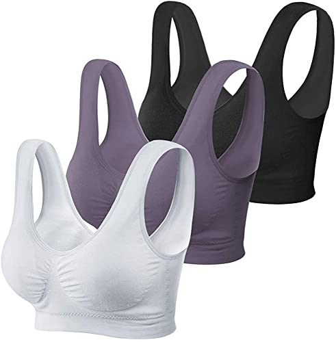 JYRhenium Women Daily Bra Wirefree Stretchy Bra Plus Size.