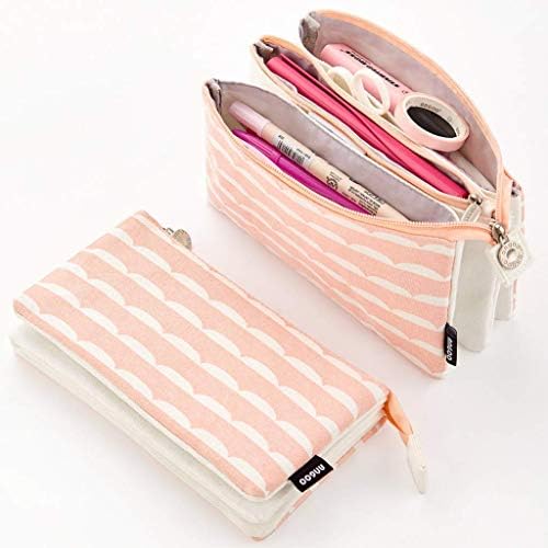 Aineeba Big Capacity Pencil Pen Case Office College Large Storage High Capacity Bag Pouch Holder Box Organizer New Arrival (Pink)