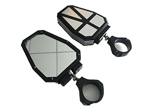 Motobiker for Polairs RZR 1000 XP for Yamaha Rhino 1.75" UTV SXS Roll Cage Side Mirrors Rearview Convex for Can-Am Commander 1000 (Black)