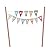 ELSKY Mini Happy Birthday Cake Bunting Banner Cake Topper - Multicolor Pennant Flags with Gold Dots Straw Pole
