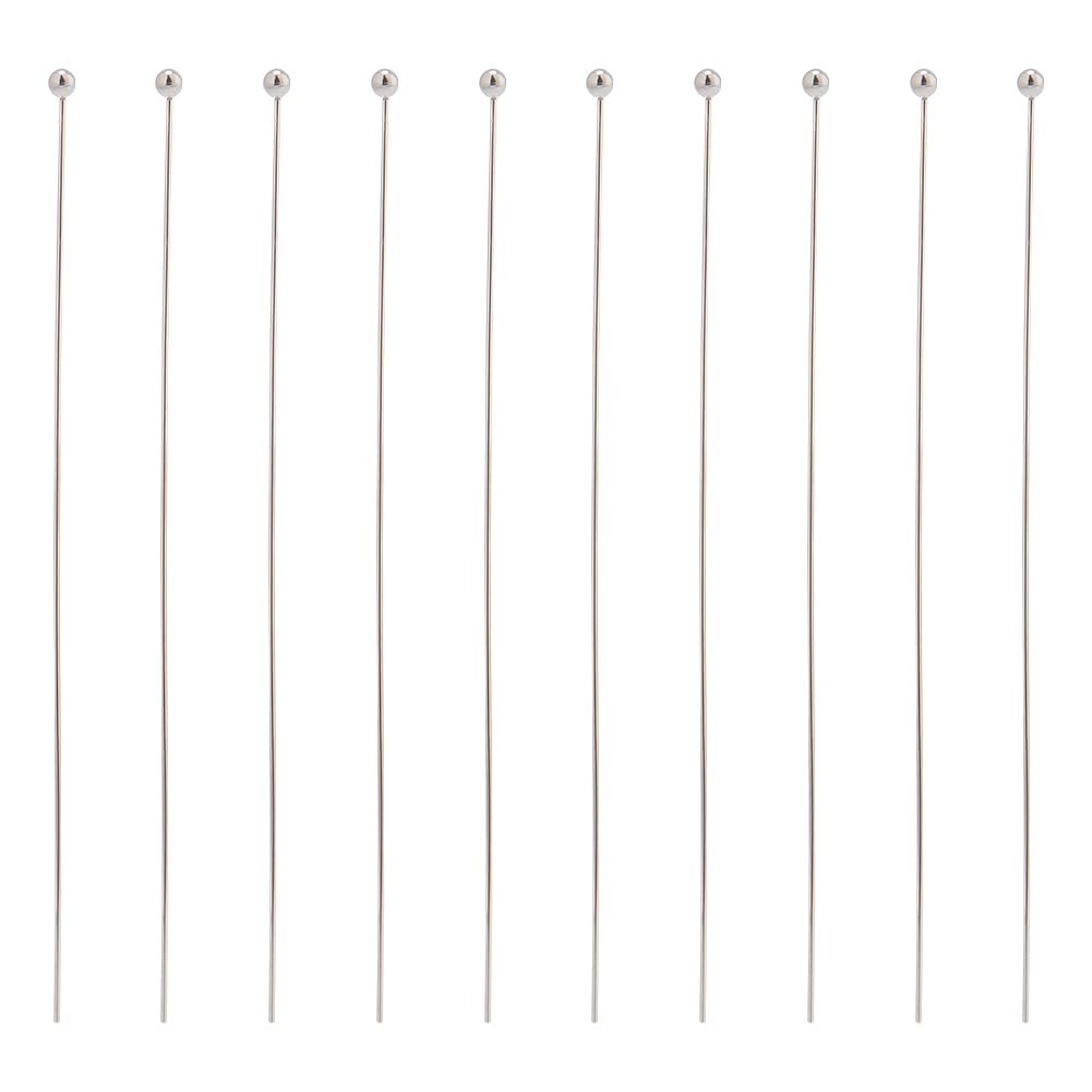 GOMAKERER 200 Pcs 304 Stainless Steel Ball Head Pins, Wire Needle Headpins 24 Gauge Satin Pins Jewelry Making Accessories for Crafting DIY Handmade