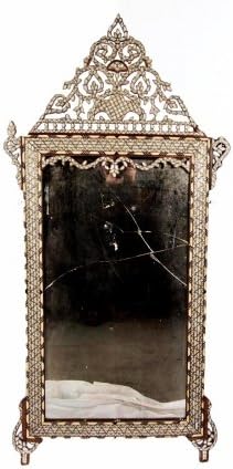 BuyKnight Antique mirror vintage Ottoman style old Syrian with mother of pearl - MOP00019