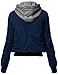 Luna Queen Women's Plus Size Warm Hoodie Mixed French Terry Bomber Jackets