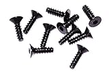 Axial AXA465 Hex Socket Tap Flat Head Screws (10-Piece), M3x10mm, Black