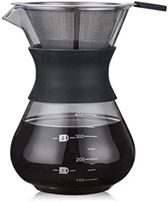 Dadahuam Glass Coffee Maker Cup, 200ml/400ml High-temperature With Resistant Coffee Maker Pour-over, for Family Office Travel Camping