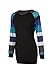 HARHAY Women's Cotton Knitted Long Sleeve Lightweight Tunic Sweatshirt Tops Black & Blue XXL/US12-14