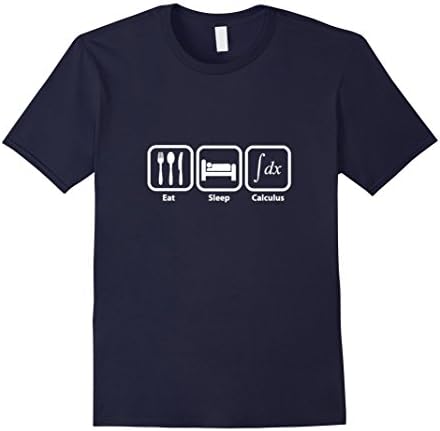Mens Eat Sleep Calculus Math Student Teacher Nerd Geek Shirt XL Navy