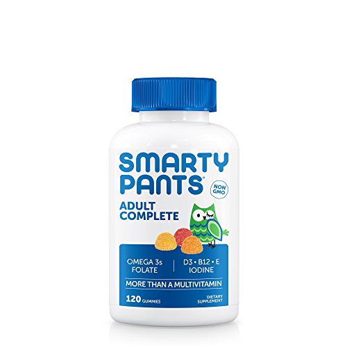 SmartyPants Adult Complete Daily Gummy Vitamins: Gluten Free, Multivitamin & Omega 3 Fish Oil (DHA/EPA Fatty Acids), Methylfolate, Vitamin D3, Non-GMO, 120 COUNT (20 Day Supply)