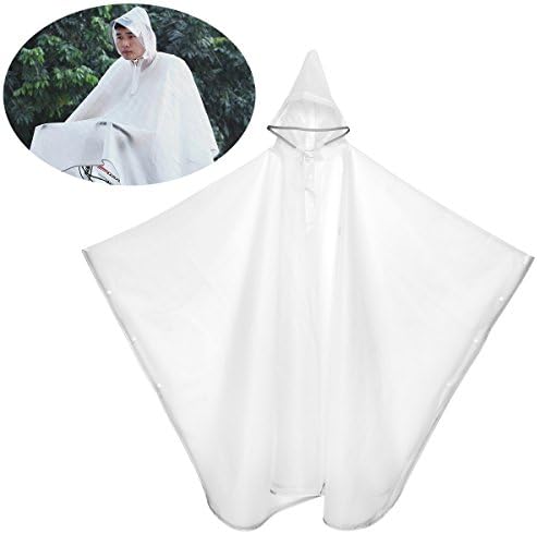 LULULION Rain Poncho - Reusable Waterproof Raincoat with Drawstring Hood for Travel, Picnics, Camping, Hiking, Fishing - One Size Fits All for Men and Women (1 Pack)