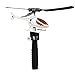 Kicko Flying Helicopter - Realistic Pull String Flying Chopper with Launcher - Pack of 12 - Includes Black Launcher and White Helicopter for Kids - Party Favors, Fun, Toy, Prize