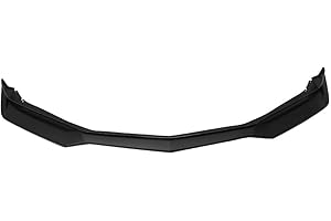 IKON MOTORSPORTS, Front Bumper Lip Compatible with 2016-2018 Chevy Camaro LT and RS Model Only, ZL1 Style Unpainted Raw Material Black PP Front Lip Finisher Under Chin Spoiler Add On
