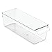mDesign Kitchen Cabinet Organizers, Storage for Fridge, Freezer, Pantry (Set of 3) - Clear