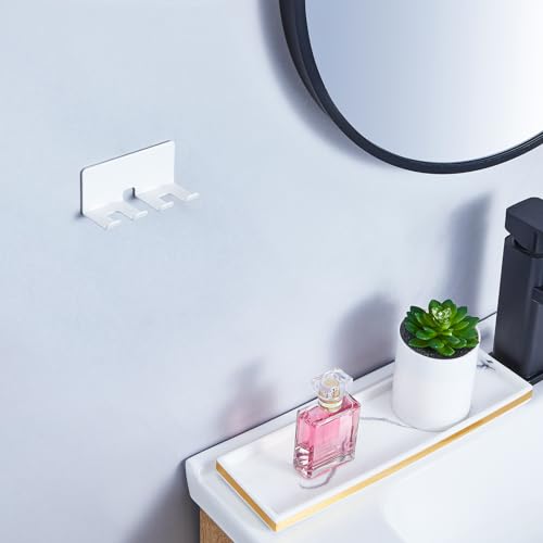 GGQ Electric Toothbrush Holder - Wall Mounted Toothbrush Holder in Holder Electric Toothbrush Heads Without Drilling for Bathroom Toothbrush Holder Self-Adhesive (White, Small)