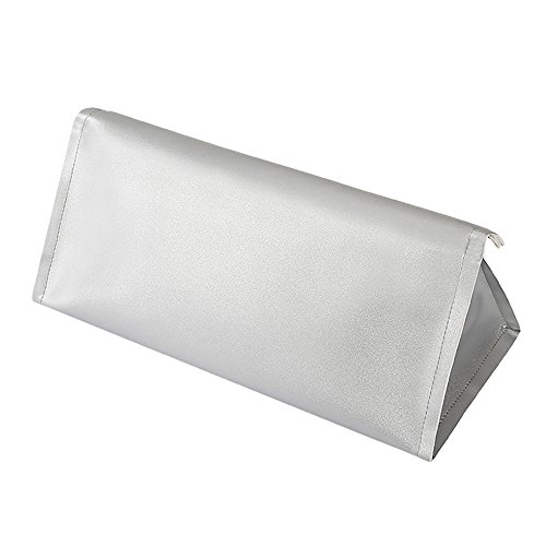 BUBM Travel Portable Storage bag for Dyson Supersonic Hair Dryer, Magnetic Flip PU Leather Moistureproof Anti-scratch Dustproof Shockproof Protection Organizer Travel Gift Case (Silver)