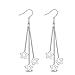 Voberry Fashion Women Alloy Plated Stud Dangle Earings Eardrop Jewelry Silver