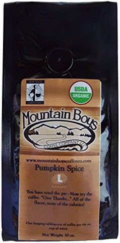 Premium Organic Coffee Beans AIR-ROASTED Means Richer, Smoother, Cleaner, &amp; Mellower Coffee - 10 Oz. (Pumpkin Spice, 1-Pack)