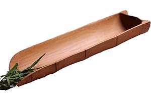 LUZEN 1PC Bamboo Cha He Chinese Tea Scoop Loose Tea Leaf Presentation Tea Tray Shovel Chinese Tea Ceremony Vessel Accessories for Tea Room Home Office Use