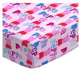 peppa pig crib sheet