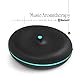 a aromacare Aromatherapy Essential oil diffuser, Oil Diffuser Bluetooth Speaker 4.0 with Bass Sound - Ultrasonic Cool Mist Humidifier 350ml Black for Cars, Kids, Home, Office with 7 Color LED Lights