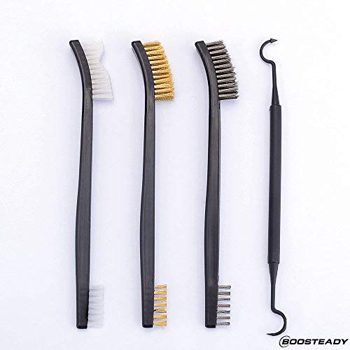 BOOSTEADY Gun Cleaning Brush & Hook Kit in Zippered Organizer Carry