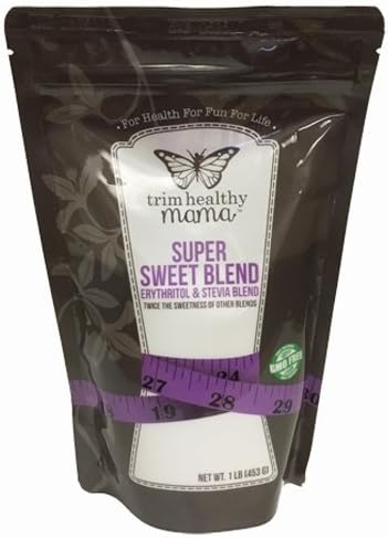 Super Sweet Blend Erythritol &amp; Stevia Blend 1 lb (453 grams) Pkg by TRIM HEALHTY MAMA
