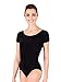 Adult Short Sleeve Dance Leotard D5102BLKL Black Large