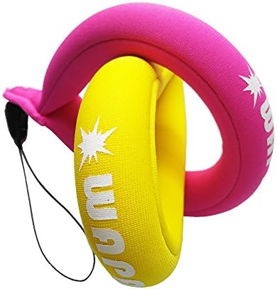 Waterproof Camera Float Strap WAPAG Universal Floating Wristband Buoyancy Belt for GoPro/Panasonic Lumix/Nikon COOLPIX AW110/Canon PowerShot D20/Fujifilm FinePix/Waterproof Bag/Cell Phone (Yellow Pink)
