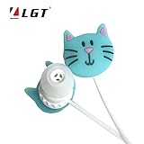 LGT Cartoon Earphone 3D Cute Cat Face Earbuds Headphones suitable to Remote and Mic for Apple Samsung HTC Android smartphones Tablets hands-free/in-ear style earbuds of Electronics Wired 3.5 mm