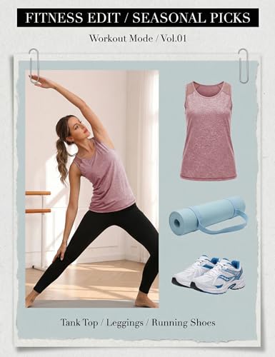 Wayleb Women's Sports Tank Top with Breathable Mesh Lightweight for Fitness Yoga Running S-3XL
