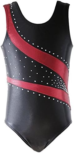 Qlan Girls Teamwear Dance Gymnastics Ballet Sparkle Mystique Leotard Short Sleeve