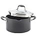 Anolon Advanced Hard Anodized Nonstick Stock Pot/Stockpot with Straining and Lid, 6 Quart, Graphite