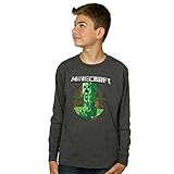 Minecraft Retro Creeper Boys 8-20 Long Sleeve T-Shirt Medium