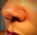 Faux Tiny Silver Nose Rings set of 2 Fake Body Jewelry No Piercing Needed