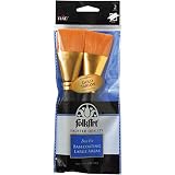 Plaid 50557E Folkart Golden Taklon Basecoating Brush Set, 2/Pkg