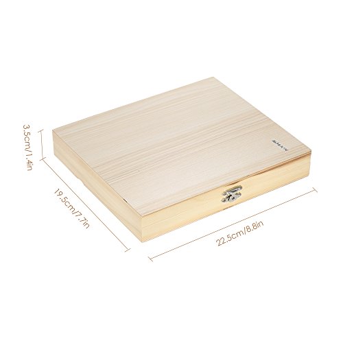 image for KKmoon 100-Places Wooden Slide Storage Box with Numbered Slots Content