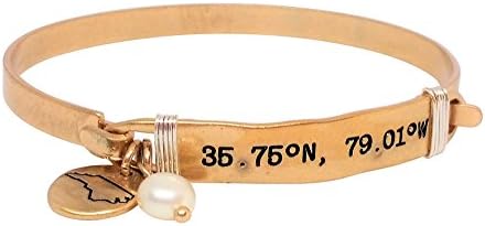 Loaded Lids Latitude and Longitude GPS Coordinates State Bracelet