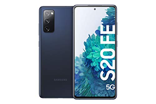 Samsung Galaxy S20 FE 5G, Android Smartphone, 6,5 Zoll Super AMOLED Display, 4.500 mAh Akku, 128 GB/6 GB RAM, Handy in 6 tollen Farben, Dunkelblau, 36
