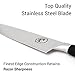 Blue Key World Chef Knife - Ultra Sharp, Lightweight, Ergonomic - Your Go-To Knife in Kitchen for Cutting and Chopping Meat, Fish, Sushi, Fruit, Vegetables, All Food - Well Balanced, 8 Inch, Gift
