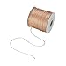 NBEADS 185yards/roll Leather Sewing Stitching Flat Waxed Polyester Cord, Bead Cord, Goldenrod, 0.5mm in Diameter