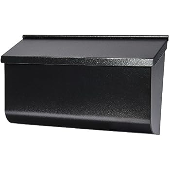 Gibraltar Mailboxes Woodlands Medium Capacity Galvanized Steel Black, Wall-Mount Mailbox, L4010WB0,Textured Black