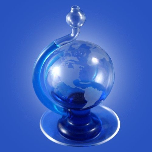 Ambient Weather BA30806 Etched Globe Storm Glass Barometer w/ Drip Cup