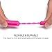 BeneStellar Fitbit Flex 2 Silicone Clip Holder, Silicone Clip Holder Built-in Smart Strong Magnetic Clasp Strap for Fitbit Flex 2,No Tracker (1-Pack Pink)
