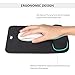 Mouse Pad with Memory Foam Wrist Rest, Non-Slip Rubber Base Mouse Mat for Typist Office, Black