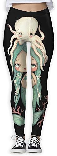 XIELIAN Baby Octopus and Baby Mermaid Pants Yoga Workout Fitness Capris Leggings for Women Girls