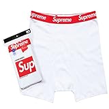 Legend Products Supreme Letters Logo Boxer Briefs (1 Boxer Brief) Black Or White (Medium (32-34), White)