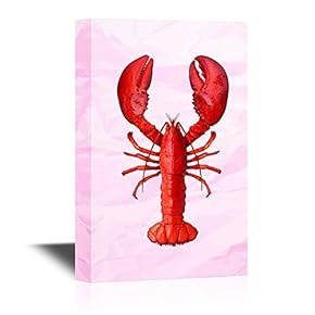 Seafood Canvas Wall Art - Fresh Lobster - Gallery Wrap Modern Home Art | Ready to Hang - 12x18 inches