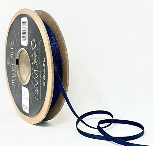 Berisfords 3mm 13 Navy NewLife Satin Ribbon 100% Recycled 50m reel