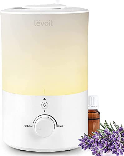 3L Humidificador silencioso con 28dB, BPA FREE para Bebés y Plantas, Humidificador de Aire Apto para Lavavajillas con la Luz Nocturna, Apagado Automático, Top-Fill, Blanco