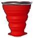 AVALEISURE Collapsible Silicone Travel Cup - The Genuine 10oz Foldable Drinking Mug with Lid, BPA Free, Water, Coffee, Tea, Snacks for Hiking, Camping, Picnic (red)
